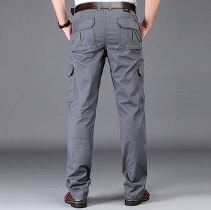 <span class=keywords><strong>Pantaloni</strong></span> Cargo da lavoro Casual in cotone <span class=keywords><strong>con</strong></span> tasca laterale allentata <span class=keywords><strong>pantaloni</strong></span> da uomo taglie forti <span class=keywords><strong>pantaloni</strong></span> nero verde cachi - Product Image 6
