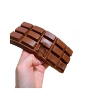 Barre de chocolat en PU ultra-douce et super-humide, en forme de doigt, compressible, à récupération lente, réaliste, style alimentaire, anti-stress