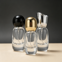 Flacon de parfum en verre de luxe en forme d'œuf de 15 ml avec bouchon à pression, échantillon de parfum, flacon vaporisateur