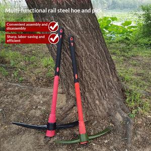 <span class=keywords><strong>Pioche</strong></span> de jardinage en acier modèle 6411, grande <span class=keywords><strong>pioche</strong></span> à <span class=keywords><strong>manche</strong></span> croisé en fer, petits outils pour creuser les herbes, les pousses de bambou et pour le travail du sol agricole - Product Image 2