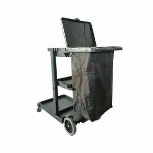 High Quality Small Service Cleaning Cart for Bathroom Outdoor Guestroom Restaurant Housekeeping