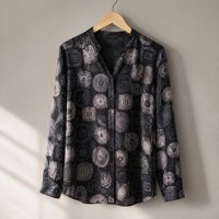 Premium-Qualität Neuestes Design Bedrucktes Button-up Hemd Lässiges Langarm-Strandhemd Modisches T-Shirt