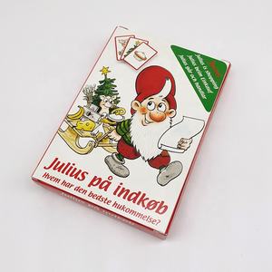 Cartes de jeu personnalisées JP090, impression sur papier, cadeau familial pour Noël - 52 cartes, coins arrondis, logo OEM - Product Image 1