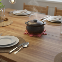 Sous-verre en silicone, tapis de table résistant à la chaleur, anti-brûlure, épaissi, plusieurs couleurs, style moderne minimaliste