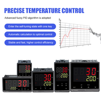 Controlador de Temperatura Industrial TOKY AI208 Inteligente con Pantalla LED Digital, Control PID y Salida de Relé SSR