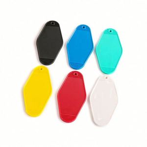 Promotional Custom logo Color Material <b>Key</b> <b>Tags</b> Blank <b>Plastic</b> Retro Vintage Motel Room Hotel Keychain - Product Image 4