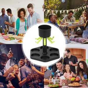 Support de 6 verres distributeurs pour spiritueux, vin, tequila, whisky, bière – Accessoire de bar pour la maison et les fêtes - Product Image 5