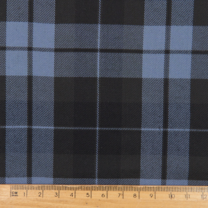 Low MOQ Durable Herringbone Yarn Dyed Check Fabric Soft <strong>Blue</strong> Tone Tartan Rayon Polyester <strong>Material</strong> for Kids School Wear - Product Image 4
