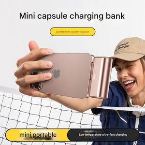 พาวเวอร์แบงค์จอ LED ขนาดเล็ก 2 in 1 ความจุ 5000mAh  แบบพกพาสำหรับชาร์จโทรศัพท์  พร้อมพอร์ตชาร์จ Type C - Product Image 3