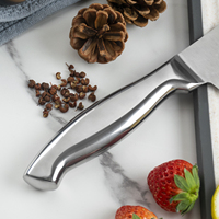 Ensemble de couteaux de cuisine en acier inoxydable, manche creux en acier inoxydable avec bloc en bois, ensemble de 14 pièces