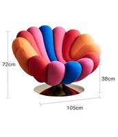 Fauteuil simple en tissu capitonné élégant, chaise longue moderne de détente, canapé modulaire pour chambre, salon, salle d'attente