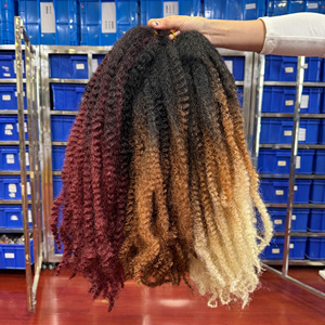 Tresses Marley pour cheveux synthétiques afro crépus de 18 pouces, vente en gros - Product Image 5