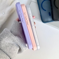 Coque de protection magnétique semi-transparente mate anti-traces de doigts, anti-chute et antichoc pour iPhone 15 16 17 18 Pro Max