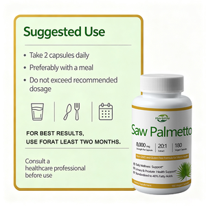 Capsules d'extrait de palmier nain OEM ODM en marque privée pour la santé masculine |   OEM ODM Marque Privée |   Acides gras 45% | Certifié GMP - Product Image 4