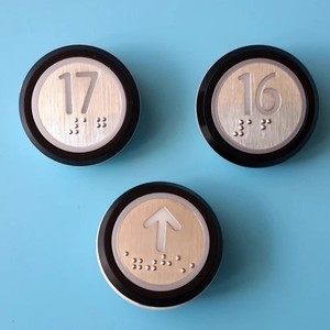 Bouton d'ascenseur géant Kone A4J16463 A4J16465 en acier inoxydable, pièces industrielles - Product Image 3