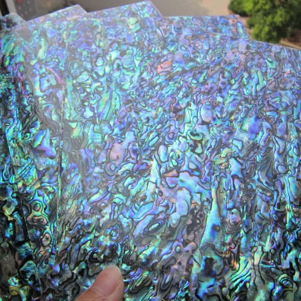 Natural thick green and blue abalone paua shell paper