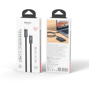 YesIDo 240W 1เมตรอลูมิเนียมอัลลอยด์ประเภท C ถึง Type-C 80Gbps 16K CA211สายเคเบิลข้อมูลธันเดอร์5 - Product Image 6