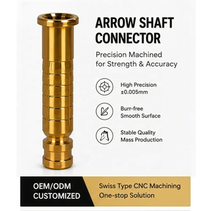 Connecteur d'arbre de flèche Tournage suisse Précision CNC Usiné Flèche Insert Point Insert Flèche Pointe Composants Points - Product Image 1