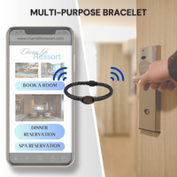 Bracelet en coquille de noix de coco NFC, bracelet intelligent en cuir chic, cadeaux de vacances, bracelet, 13,56 MHz RFID 213 215 216 OEM/ODM