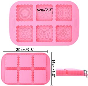 แม่พิม<span class=keywords><strong>พ</strong></span>์สบู่ซิลิโคน 6 ช่อง แม่พิม<span class=keywords><strong>พ</strong></span>์อบขนม DIY คุกกี้ ช็อกโกแลต <span class=keywords><strong>คั</strong></span><span class=keywords><strong>พ</strong></span><span class=keywords><strong>เค้ก</strong></span> มัฟฟิน ถาดอบขนมแบบนิ่ม - Product Image 3