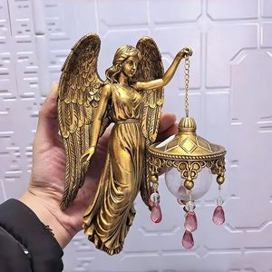 Lanterna da Parete per Halloween, Statua di Angelo Maria, Scultura di Sirena, Artigianato in Resina, Decorazione per Esterni e Cornici di Porte - Product Image 2