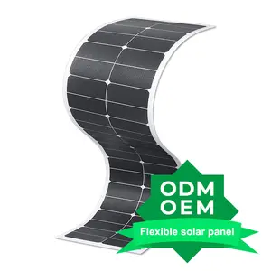 mono solar panel 12V panneaux solaires de price 400w 300W 200w 100W 60W ETFE thin film curved flexibles solar panel