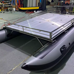 Bateau pneumatique catamaran Joymax ZM500 5m haute vitesse en PVC, écologique, capacité 10 personnes, pour moteur, surf, pêche, activités de plein air - Product Image 3
