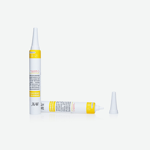 Tube souple blanc en PE vide avec embout applicateur conique long pour pommade médicale réparatrice de cicatrices - Product Image 3