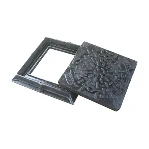 Cubierta de boca y marco cuadrado de hierro fundido, doble sello, dúctil, GGG500-7, precio