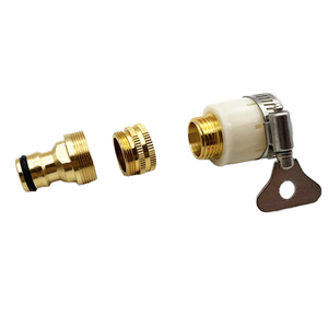 Conectores de grifo de manguera de jardín universales 3 en 1, adaptador de grifo de 15 ~ 23mm, Conector de agua de jardín de latón - Product Image 1