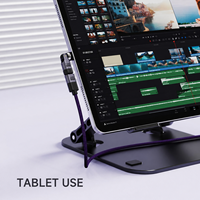 SIKAI 240W 540 °   Adaptateur USB-C rotatif à 360° °   Swivel 180 °   Connecteur de charge rapide Type-C Fold PD pour ordinateur portable, tablette et téléphone de jeu