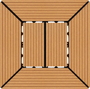 Dalles de terrasse en composite bois-plastique (WPC) sur mesure, finition grain de bois brossé, pour extérieur, hôtel, villa, jardin, balcon, <span class=keywords><strong>parc</strong></span> - Product Image 4