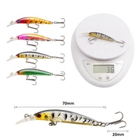 Populaire appât artificiel 56 pièces de Minnow 8 types Dur Appâts Balançoire carpe appâts de natation