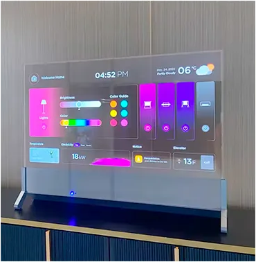 30'' 55'' 70'' Transparent OLED Screen Ultra Thin Self-luminous OLED Panel 4K HD Touch Display