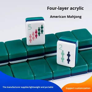 Tessere di Mahjong in Giada Verde Foresta Profonda dell'Artigiano, con Bordi Etnici Intricati per Collezionisti Esigenti - Product Image 3