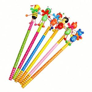 Top Selling Promotional <b>Gift</b> Wooden School <b>Office</b> Supplies Creative Cartoon Animal Pencil for Kids Student - Product Image 1