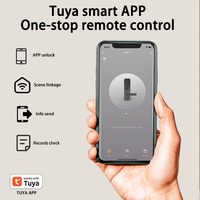 Cerradura Digital Inteligente Tuya D01 con Wi-Fi y Soporte en la Nube, Desbloqueo por Huella Dactilar, Capacidad para 100 Huellas Dactilares, para Puertas de Aluminio/Acero/Madera