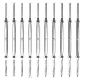 Tendeur à vis de décalage de 3/16 pouces en acier inoxydable 316, câble métallique, raccords de balustrade <span class=keywords><strong>pour</strong></span> balustrade de pont - Product Image 2