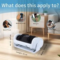 Máquina Inteligente de Terapia de Masaje para Pies con Presión Ajustable, Masajeador Eléctrico Portátil para Pantorrillas y Pies