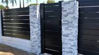 Clôture en WPC de haute qualité, facile à installer, avec poteaux et accessoires en aluminium, clôture artistique