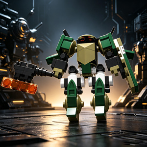 ชุดของเล่นประกอบหุ่นยนต์แปลงร่าง DIY Patrol Trooper หมายเลข 2 ตัวต่อบล็อกเสริมทักษะ STEM - Product Image 2