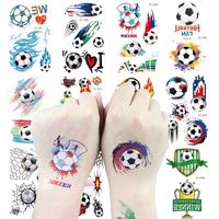 Nouveaux autocollants de tatouage sportifs imperméables et résistants à la transpiration pour les fans de football et de rugby, pour la Coupe et la Copa America