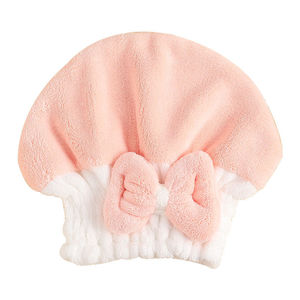 Serviette de Douche Absorbante en Velours Corail à Motif Dessin Animé pour Femme, Séchage Rapide, Bonnet de Lavage de Cheveux, Sac de Rangement - Product Image 1