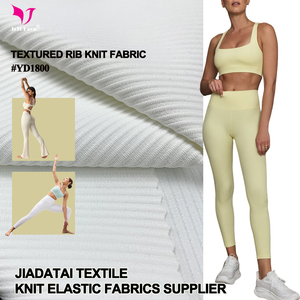 Tessuto Traspirante Testurizzato 17% Spandex 83% Poliestere a Costine ad Alta Elasticità per Pantaloni Yoga e Abbigliamento da Tennis - Product Image 3