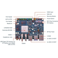 GGDX Radxa Rock 5b Azul, CPU RK3588 de 8 Núcleos, con Salida 8K y Conector M.2 M Key PCIe 3.0, Computadora de Placa Única