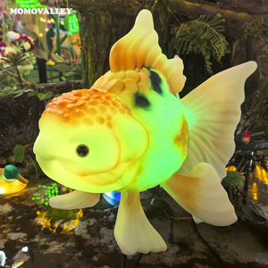 Momovalley Lumière LED interactive dynamique motif poisson rouge avec bulles exhalées, éclairage paysager de spectacle féerique somptueux - Product Image 1