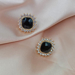 New Women Girls Anti AllergySilver Post <b>Earrings</b> Dainty Gold <b>Square</b> Metal <b>Earrings</b> Bling <b>Diamonds</b> Paved Stud <b>Earrings</b> for Girls - Product Image 3