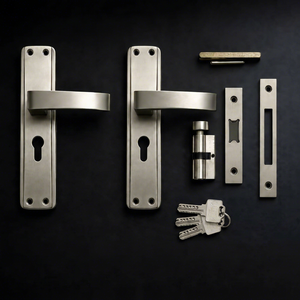 Premium Zinc Alloy Mortise Door <b>Lock</b> Set | Modern Lever Interior Door Handle Cylinder Keys Rust Resistant Ambidextrous KELLTON - Product Image 1