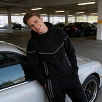 Ensemble De Survêtement Personnalisé Réfléchissant Homme, Fabricant De Vêtements Athlétiques En Molleton Technique, Streetwear Sportif Avec Bandes Lumineuses
