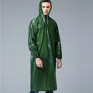 Impermeable largo de una pieza de PVC con capucha, botones y estilo poncho para viajes, para adultos. - Product Image 2
